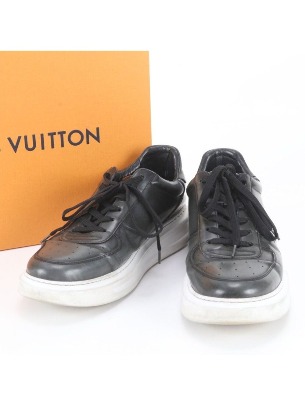 Louis Vuitton Beverly Hills Line Leather Low-Top Sneakers Lace-up Shoes